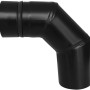Firefix 90° Bogen für Pelletofenrohr, schwarz, 80mm Durchmesser.