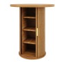 okwish Bartisch mit Stauraum MDF Holzoptik Bar Wohnzimmer 60x60x91.6cm Natur