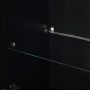 okwish Vitrine mit LED Beleuchtung Schubladen Glasvitrine Wohnzimmer 60x35x180cm Schwarz_10