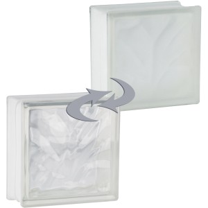 Fuchs Glasstein Wolke Weiß 19 cm x 19 cm x 8 cm 1-seitig satiniert