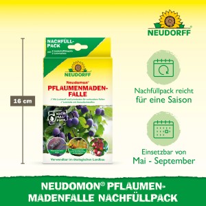 Neudorff Neudomon Pflaumenmadenfalle Nachrüst-Set, Nachfüllpack für biologische Schädlingsbekämpfung.