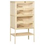 PawHut Kleintierkäfig aus hellem Holz mit 5 Etagen, Glasfronten, Rampen und Standfuß für Nager.