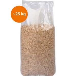 25 kg Fettfutter für Wildvögel in transparentem Sack. Hochwertiges Streufutter mit Getreide & Saaten für ganzjährige Fütterung.