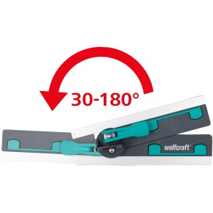 wolfcraft Winkelschmiege zum Abgreifen von Winkeln (30-180°) für Kapp- und Gehrungssägen.