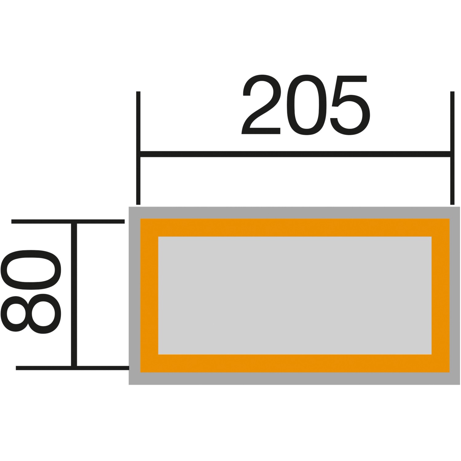 Skizze: Weka Hochbeet Herba, Maße 81x205x80 cm, rot/weiß, für Gemüse, Kräuter und Pflanzen.