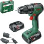 Bosch Akku-Schlagbohrschrauber UniversalImpact 18V-60 mit 2 Akkus, Ladegerät und Koffer.