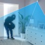 Eufy Bewegungssensor: Überwachungskamera mit 100° Erfassungswinkel und Personenerkennung im Innenbereich.
