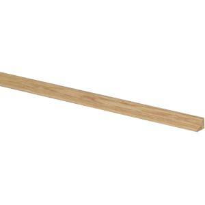 Helle Hohlkehlleiste aus Eiche, 12x14x1800 mm, für den Innenausbau.