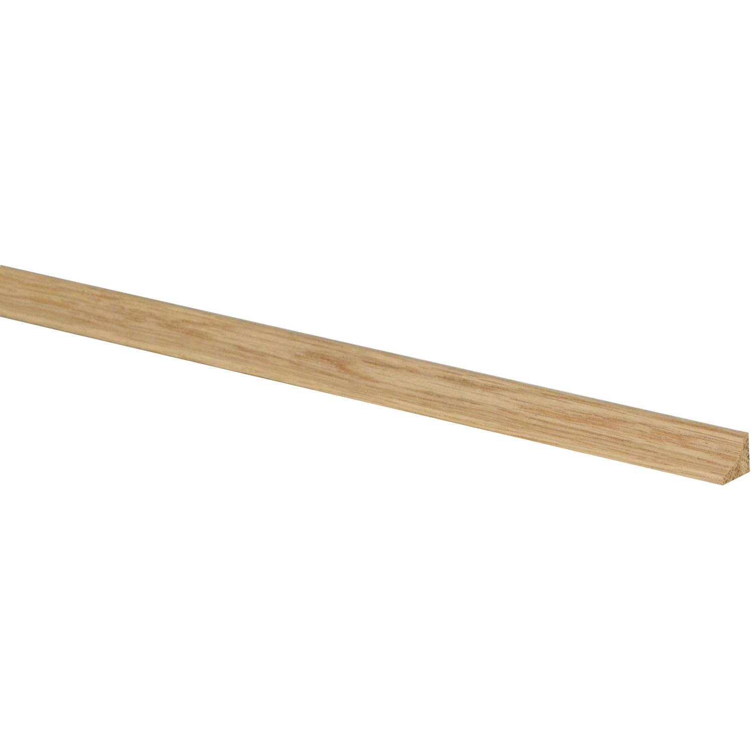 Helle Hohlkehlleiste aus Eiche, 12x14x1800 mm, für den Innenausbau.