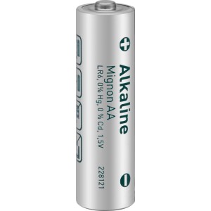 Mignon AA Alkaline Batterie, 1,5V, für viele Geräte geeignet.