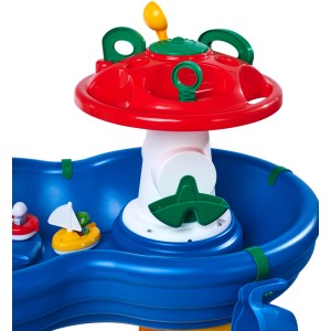 Aquaplay Wassertisch mit Pumpe, Pilz und Zubehör für Kinder, ideal für den Garten.