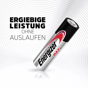 Energizer Max AA Batterie, Alkali-Mangan, langlebig und auslaufsicher.