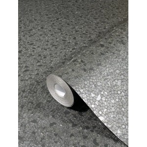 Glööckler Vliestapete Imperial Uni, schwarze Tapete mit geometrischen Formen.