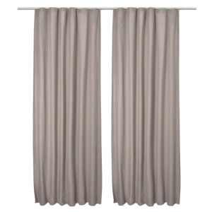 2er-Set Beautissu Amelie Thermo-Vorhänge 140x245cm Sand mit Kräuselband