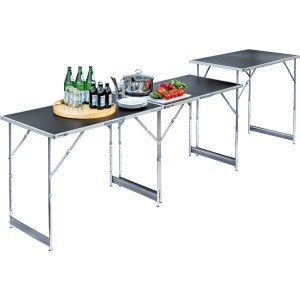 LUX-TOOLS Multifunktionstisch, 3-teilig, mit Aluminiumrahmen, höhenverstellbar und zusammenklappbar.