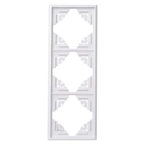 Kopp 3-fach Abdeckrahmen Malta in Arktisweiß für Schalter und Steckdosen.