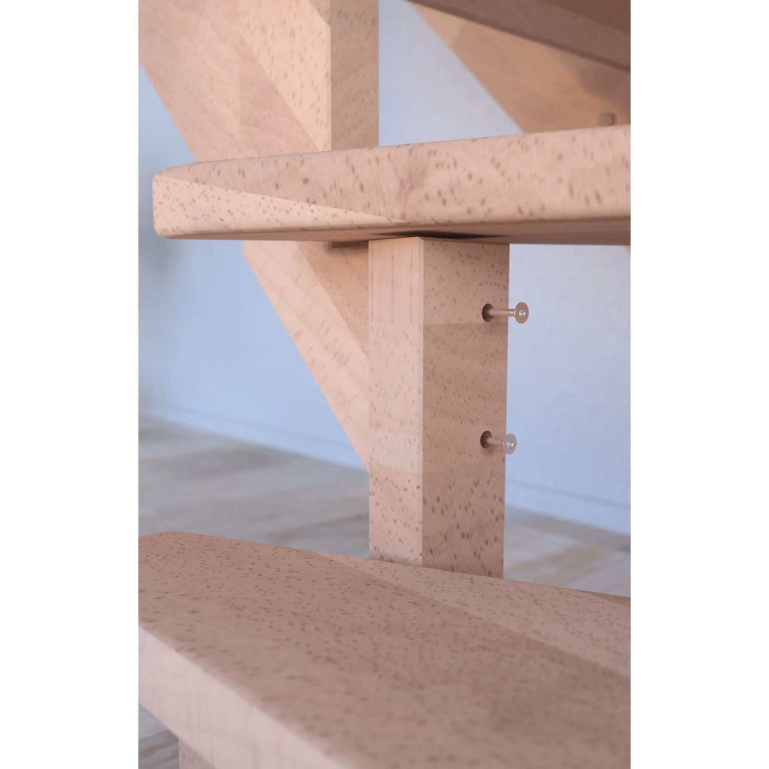 Treppe Lindos Pro Buche Gew. R 80 cm Design-Geländer-Holzstäbe FSC®_3