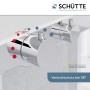 Schütte Thermostat-Duscharmatur Ocean Chrom-Weiß mit Temperaturanzeige und Ablage.