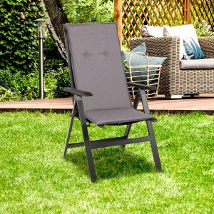 Beo Tanana Hochlehner Sitzauflage im 2er-Set, hellgrau, für Gartenstühle.