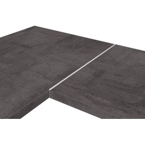 Kaindl Fugen- Eckleiste für Arbeitsplatten mit G-Profil Alu 600 x 28 mm