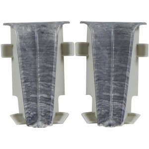 2er-Pack FN Neuhofer Innenecken K0210L, silbergrau, für Sockelleisten.