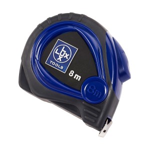 LUX Taschenbandmaß Comfort, 8 m, blau-schwarz, für präzises Messen.