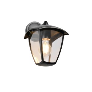 Schwarze Trio LED-Laterne Venta für Außenwand, 17x24x20 cm.