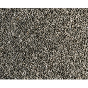 Nahaufnahme von Scherf Quarzitsplitt, 2-4 mm, silber-grau, als Zierkies.