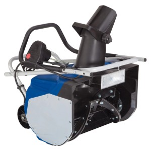 LUX Elektro-Schneefräse E-SF-1800/45 mit 180° Auswurfrohr und Scheinwerfer.
