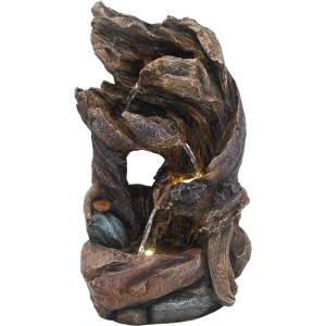 Granimex Wasserspiel Pico mit Pumpe und LED-Beleuchtung für Garten oder Innenbereich.