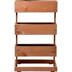 Hochbeet aus Kiefernholz mit 3 Pflanzkästen für Garten, Balkon oder Terrasse.