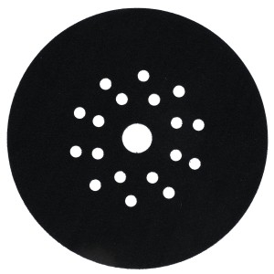 Bosch Zwischenscheibe für Exzenterschleifer, 215/225 mm, schwarz, mit Löchern.