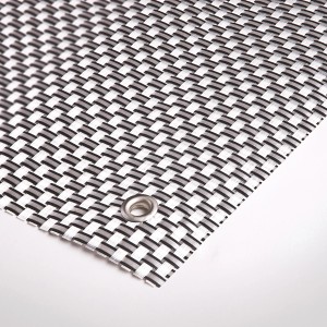 Tenax Sichtschutznetz Texstyle Plus, 1x5m, silbernes Textilgewebe mit Ösen für Zaunbau & Sichtschutz.