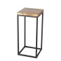 Boltze Beistelltisch Burano, 55x55 cm, schwarz-natur, Tanne/Eisen