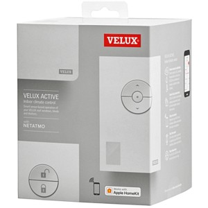Verpackung des Velux Active Kix 300 Smart Home Sets zur Steuerung von Dachfenstern.