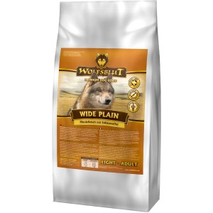 Wolfsblut Wide Plain Light Hunde-Trockenfutter Pferd mit Süßkartoffel, 500g Packung.