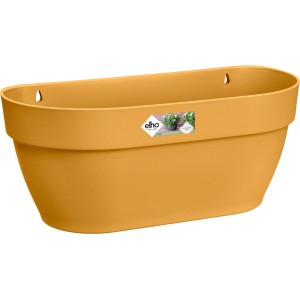 Elho Wandblumenampel Vibia Campana, honiggelb, für die Wandmontage.