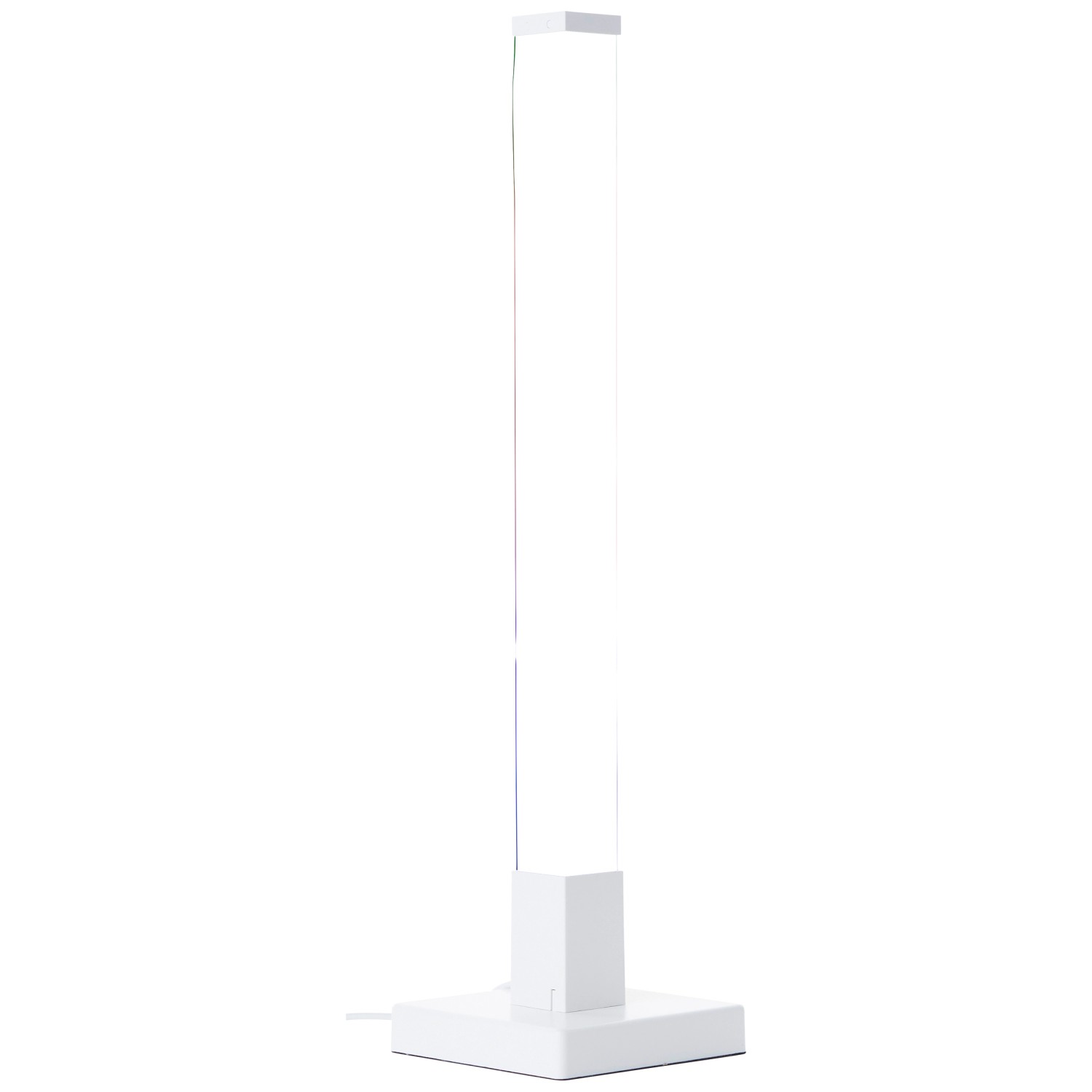 Weiße LED-Tischleuchte Neele von Brilliant mit RGB + CCT Funktion, modernes Design.