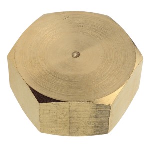 Messing Endkappe 30,3 mm (1 IG) von Kirchhoff, blank, für Gewindefittings.