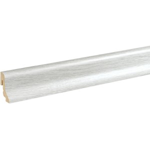 Sockelleiste FU018L Hacienda Grau, MDF, 18,5x38,5x2400 mm, mit Clip-System für einfache Montage.