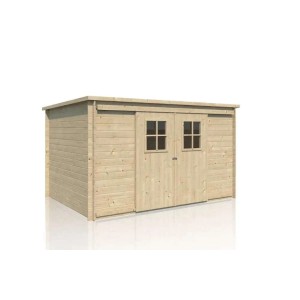 Alpholz Gartenhaus Vera Flachdach Unbehandelt 330 cm x 240 cm