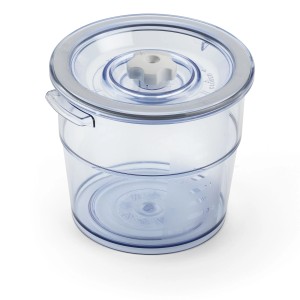 Magic Vac Vakuumierbehälter Executive Line, rund, 2 l, transparent mit Deckel.