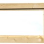 Skan Holz Oberlicht 147x30 cm für Carport, Natur, aus Fichte mit drei Echtglasfenstern.