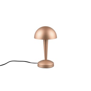 Moderne LED-Tischlampe Canaria in Coffee. Design-Tischleuchte für Wohnbereich, Nachttisch oder Schreibtisch.