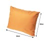 Orangefarbenes Gartenkissen 50x56cm für Polyrattan-Möbel, Teil eines 3-Sitzer Sofa Sets.