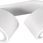 Weißer Trio LED Einbaustrahler/Aufbauspot Taurus mit zwei schwenkbaren Spots.
