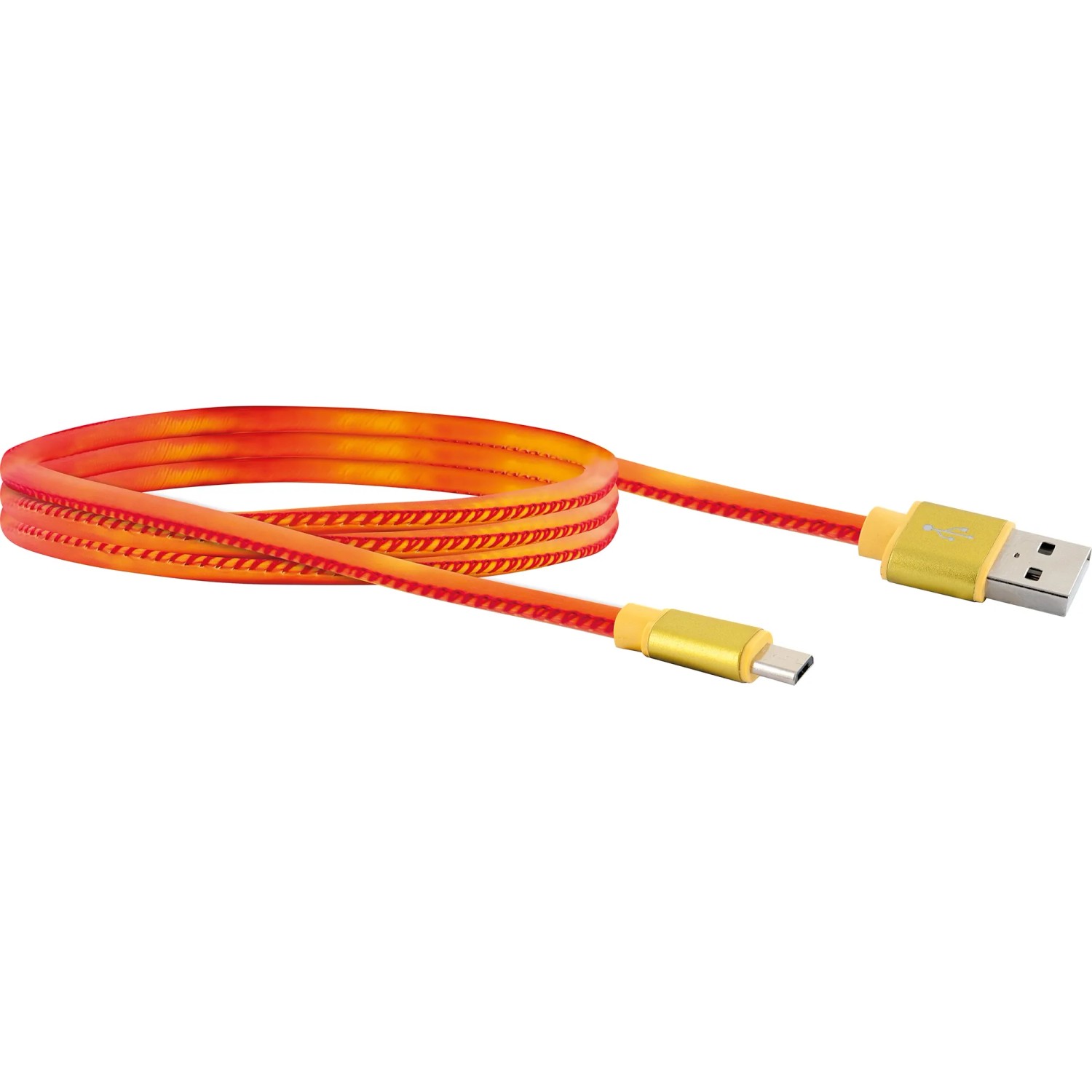 Schwaiger USB-Kabel Micro B/USB A, Chamäleon-Effekt, 1,5 m, zum Laden und Synchronisieren.