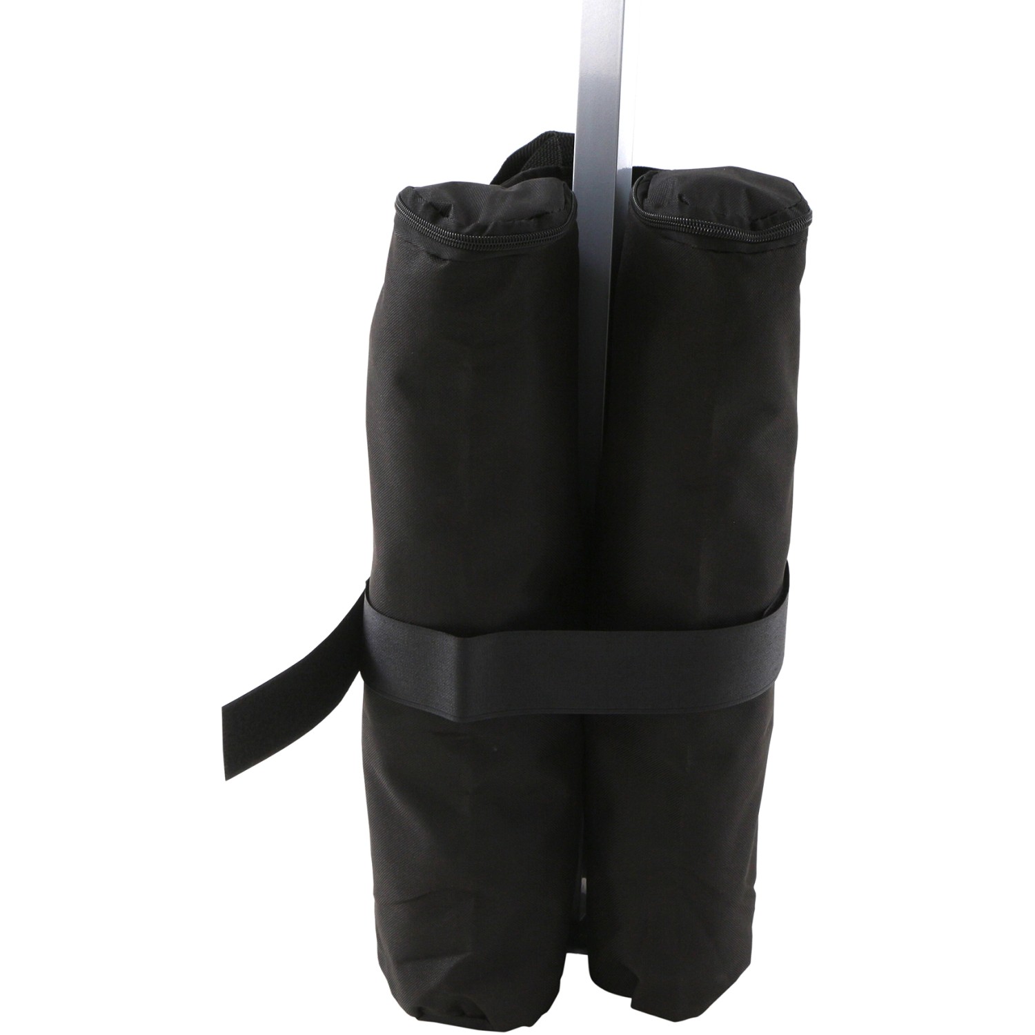 Siena Garden Pavillon Beschwerer (4er Set) aus schwarzem Polyester, zum Befüllen mit Sand.