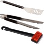 Char-Broil Grillzubehör-Set, 3-teilig: Wender, Zange und Grillbürste für Einsteiger.