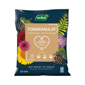 Sack Westland Tongranulat Blähton 25L für Hydrokultur und Drainage.